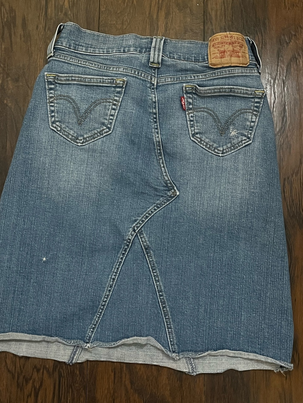 Levi's Light Blue Denim Button-Front Skirt